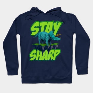 Stay Sharp - Triceratops Dinosaur Hoodie